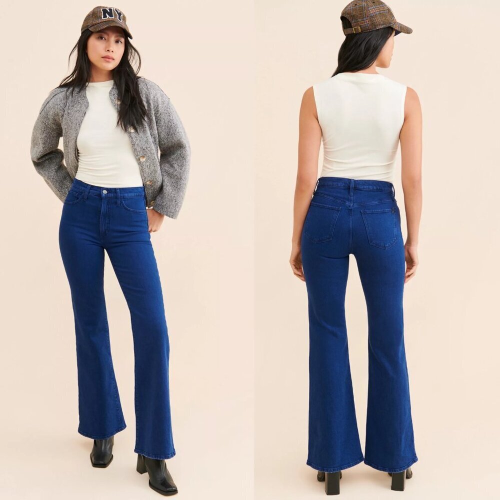 Joe's Jeans Royal Blue High-Rise Flare Jeans